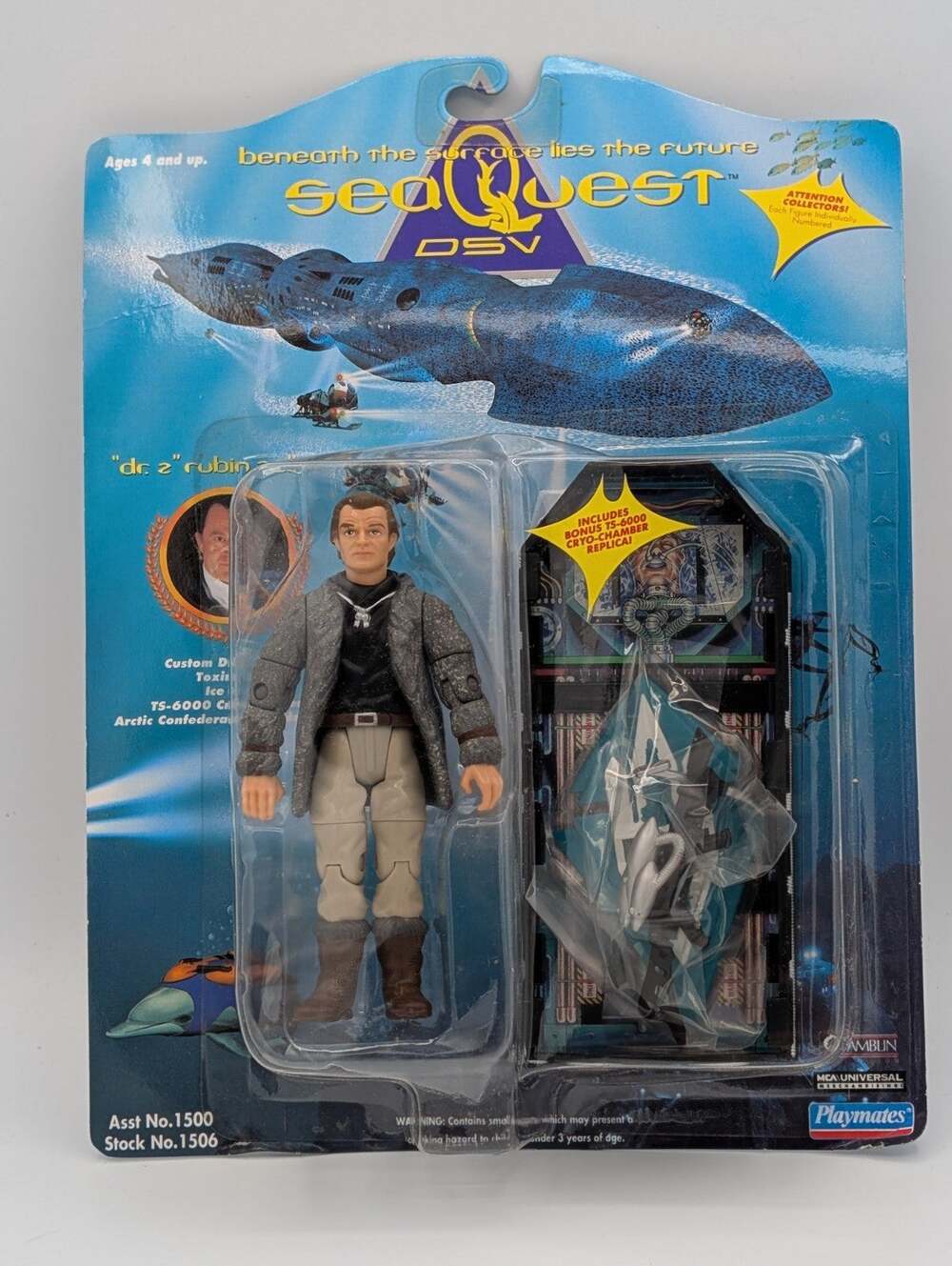 Sea Quest Dr. Z Rubin Action Figure 1994 Playmates Toys New Sealed MIB VTG